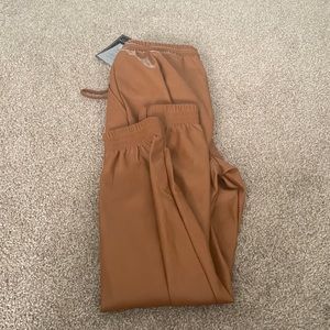 Brown Faux Leather Pants Size M